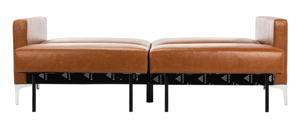 Chelsea Foldable Futon Bed/Cognac