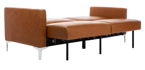 Chelsea Foldable Futon Bed/Cognac