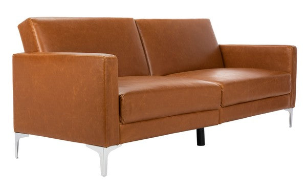 Chelsea Foldable Futon Bed/Cognac