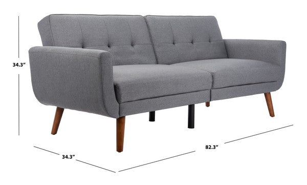 Bushwick Foldable Futon Bed/Stone/Brown