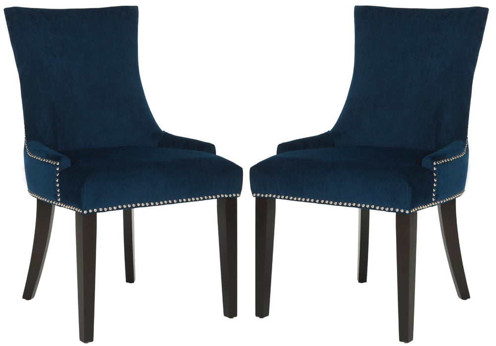 Lester 19''h Dining Chair (Set Of 2) - Silver Nail Heads/Navy - Cool Stuff & Accessories