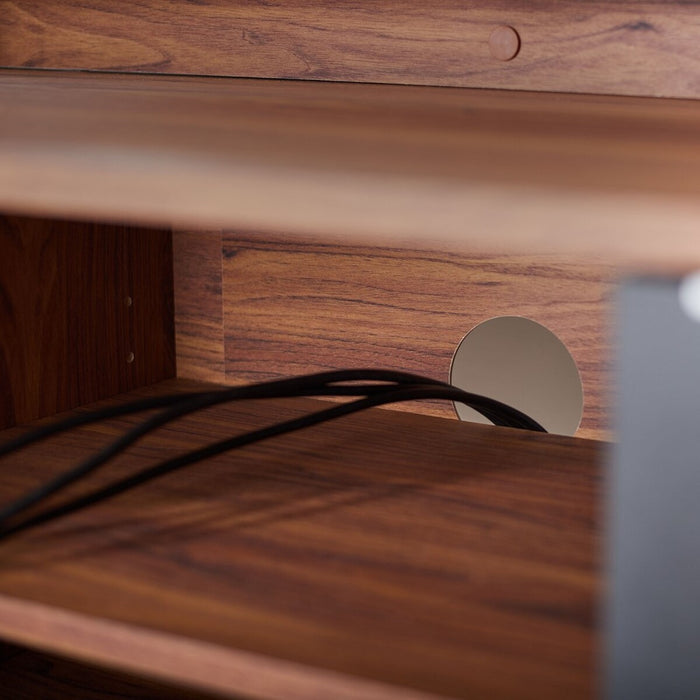 Diara 2 Shelf 2 Door Media Stand/Walnut - Cool Stuff & Accessories