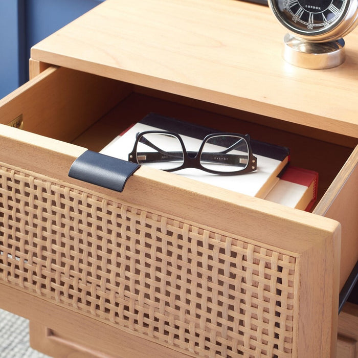 Baisley 2 Drawer Rattan Nightstand