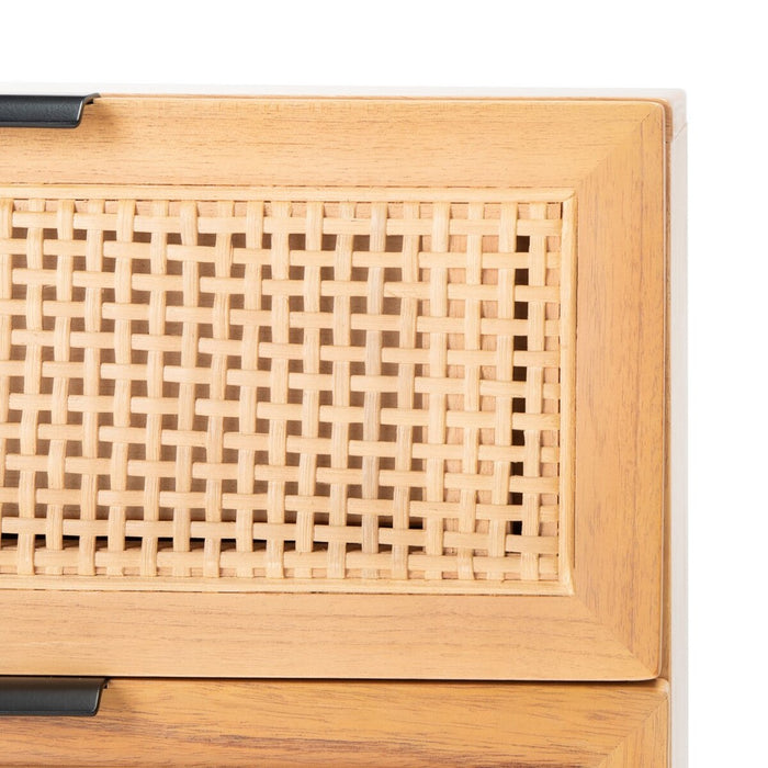 Baisley 2 Drawer Rattan Nightstand