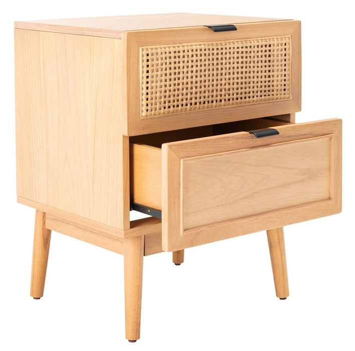 Baisley 2 Drawer Rattan Nightstand