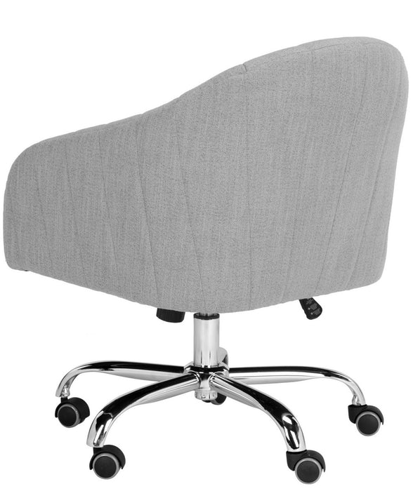 Themis Linen Chrome Leg Swivel Office Chair - Cool Stuff & Accessories