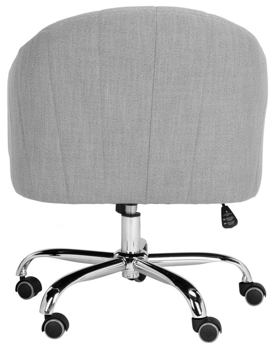 Themis Linen Chrome Leg Swivel Office Chair - Cool Stuff & Accessories