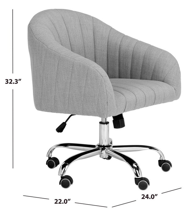 Themis Linen Chrome Leg Swivel Office Chair - Cool Stuff & Accessories