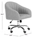 Themis Linen Chrome Leg Swivel Office Chair - Cool Stuff & Accessories