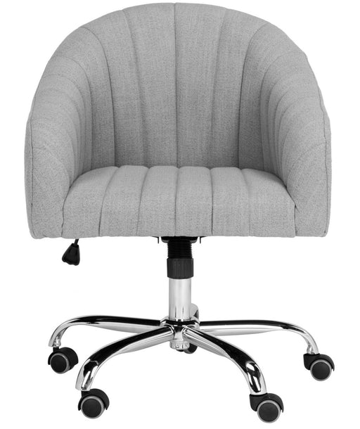 Themis Linen Chrome Leg Swivel Office Chair - Cool Stuff & Accessories