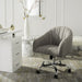Themis Linen Chrome Leg Swivel Office Chair - Cool Stuff & Accessories