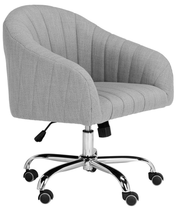 Themis Linen Chrome Leg Swivel Office Chair - Cool Stuff & Accessories