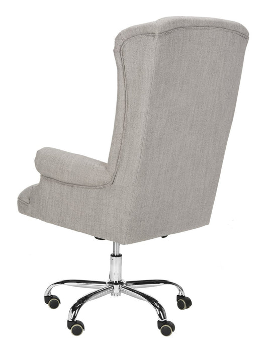 Ian Linen Chrome Leg Swivel Office Chair - Cool Stuff & Accessories