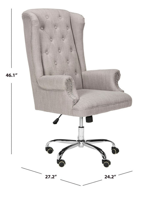 Ian Linen Chrome Leg Swivel Office Chair - Cool Stuff & Accessories