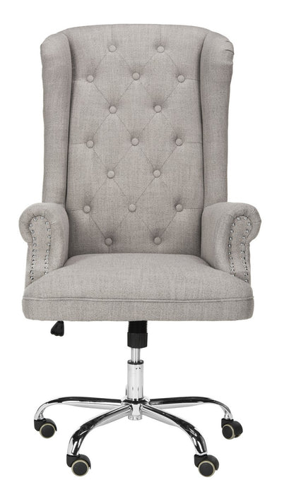 Ian Linen Chrome Leg Swivel Office Chair - Cool Stuff & Accessories