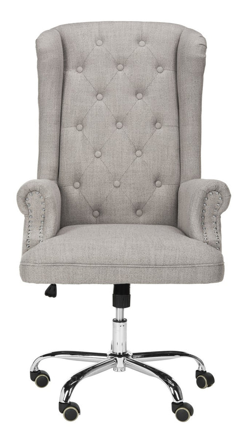 Ian Linen Chrome Leg Swivel Office Chair - Cool Stuff & Accessories