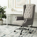 Ian Linen Chrome Leg Swivel Office Chair - Cool Stuff & Accessories