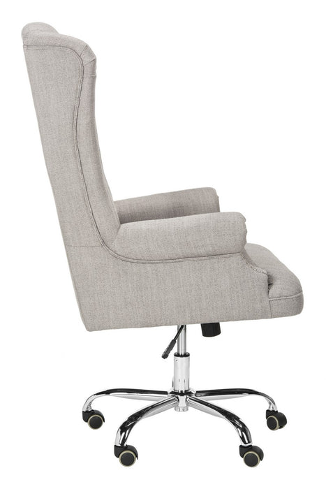 Ian Linen Chrome Leg Swivel Office Chair - Cool Stuff & Accessories