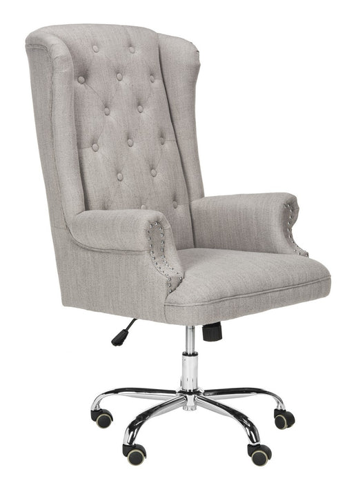 Ian Linen Chrome Leg Swivel Office Chair - Cool Stuff & Accessories