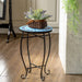 Outdoor Indoor Steel Accent Plant Stand Cobalt Table - Cool Stuff & Accessories