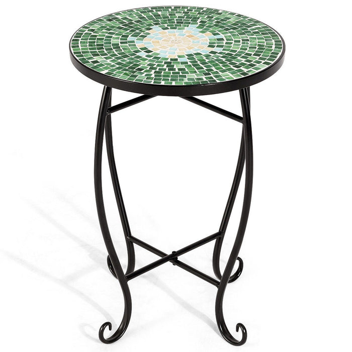 Outdoor Indoor Steel Accent Plant Stand Cobalt Table - Cool Stuff & Accessories