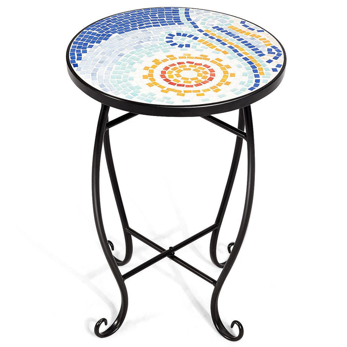 Outdoor Indoor Steel Accent Plant Stand Cobalt Table - Cool Stuff & Accessories