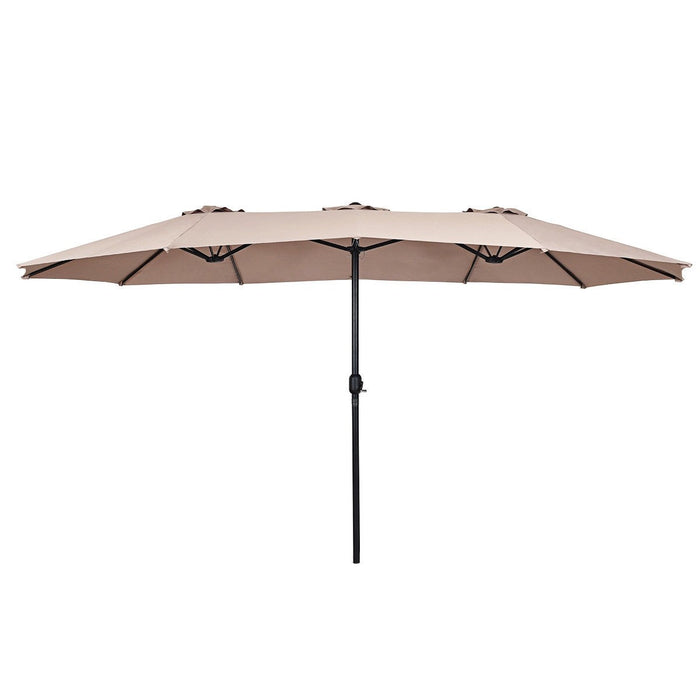 15 ft Double-Sided Outdoor Patio Umbrella with Crank without Base - Cool Stuff & Accessories