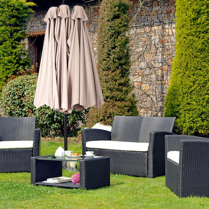 15 ft Double-Sided Outdoor Patio Umbrella with Crank without Base - Cool Stuff & Accessories