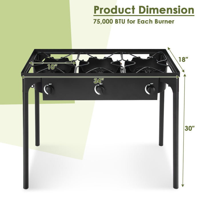 BBQ Grill 3 Burner Gas Cooker