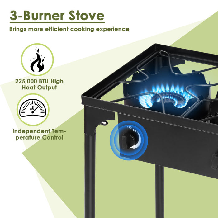 BBQ Grill 3 Burner Gas Cooker