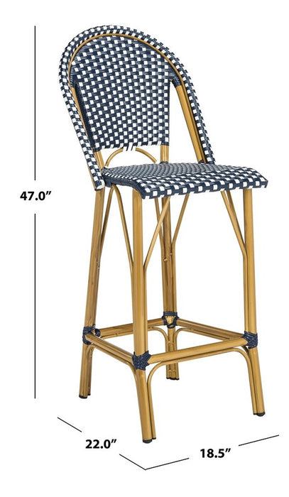 Ford Indoor Outdoor French Bistro Bar Stool/Navy - Cool Stuff & Accessories