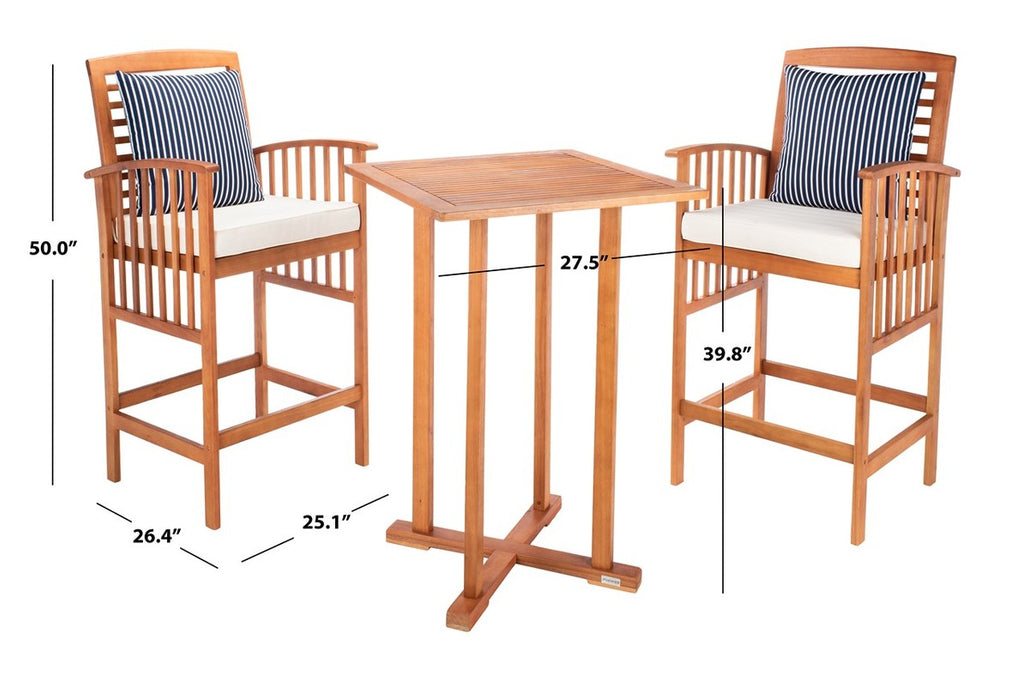 Pate 3 Piece Bar 39.8-inch H Table Bistro Set - Cool Stuff & Accessories
