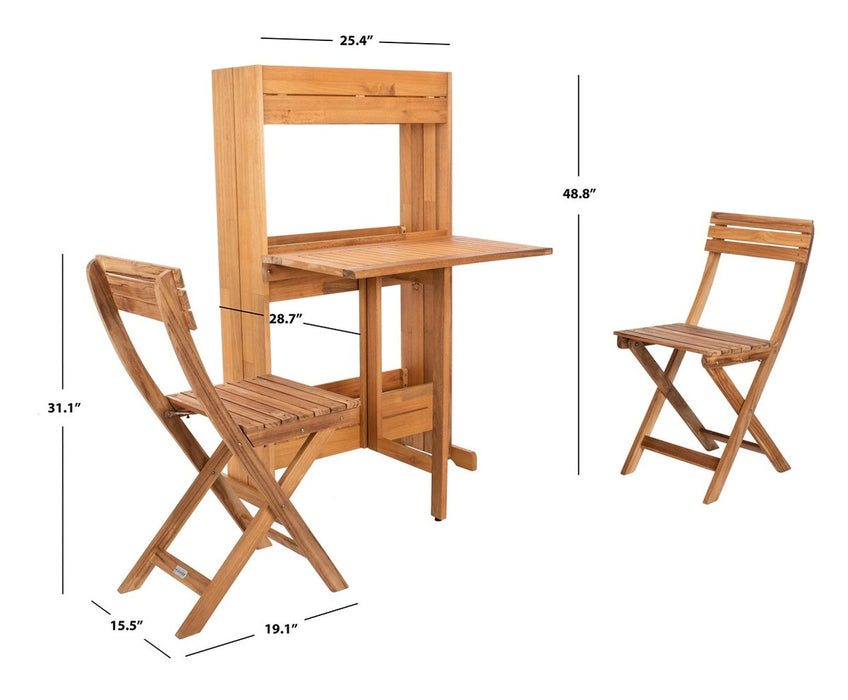 Barley Flower Shelf 3 Piece Bistro Set - Cool Stuff & Accessories
