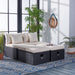 Pramla Outdoor Sette With Ottoman/Black - Cool Stuff & Accessories