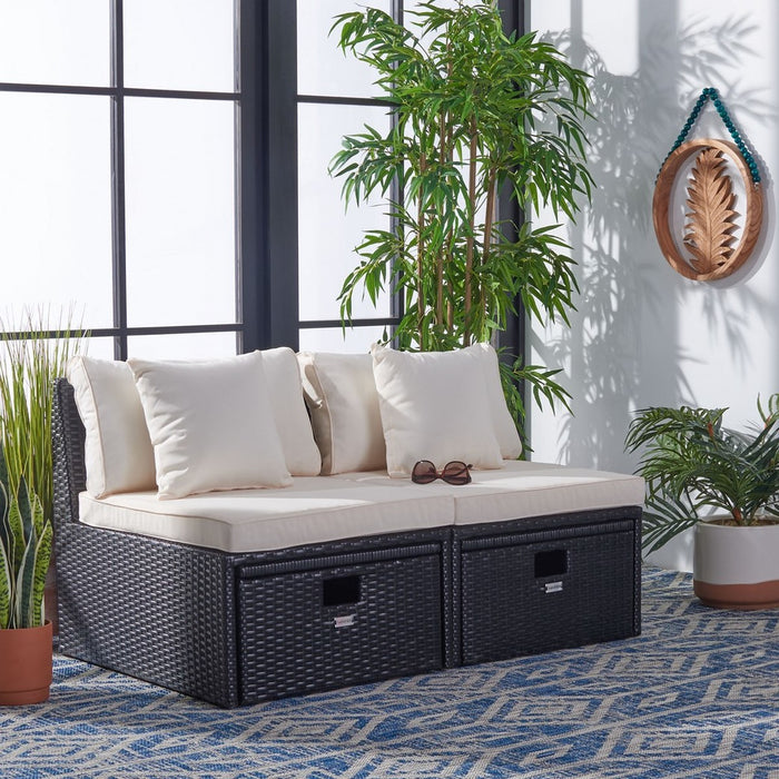 Pramla Outdoor Sette With Ottoman/Black - Cool Stuff & Accessories