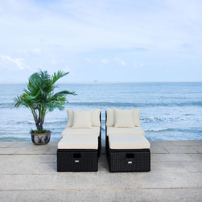 Pramla Outdoor Sette With Ottoman/Black - Cool Stuff & Accessories