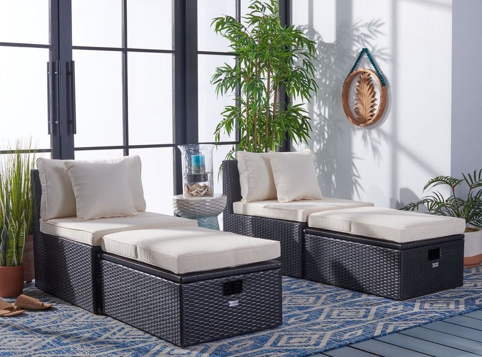 Pramla Outdoor Sette With Ottoman/Black - Cool Stuff & Accessories