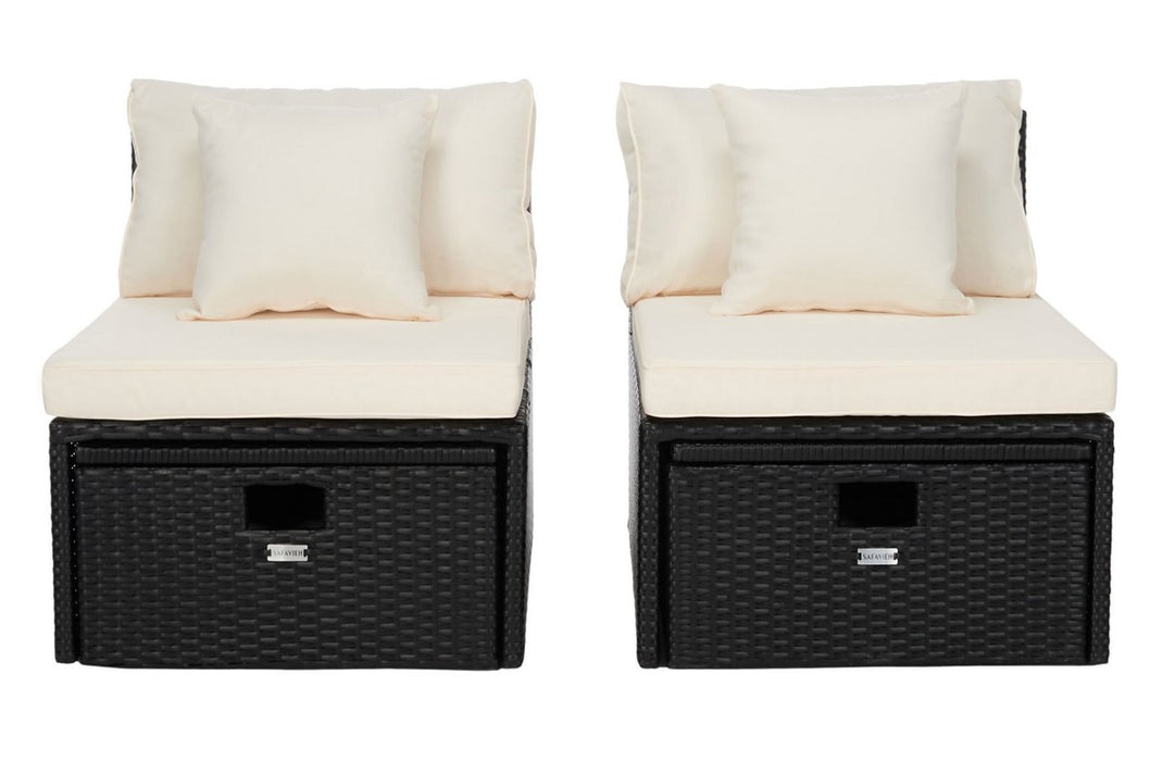 Pramla Outdoor Sette With Ottoman/Black - Cool Stuff & Accessories