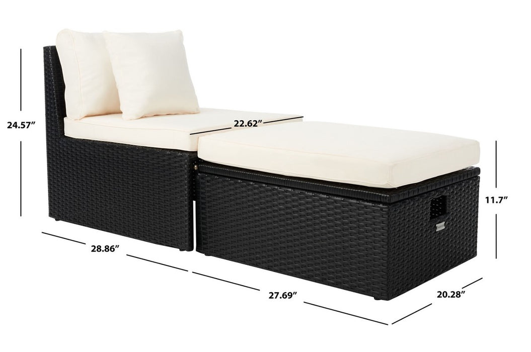 Pramla Outdoor Sette With Ottoman/Black - Cool Stuff & Accessories
