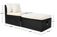 Pramla Outdoor Sette With Ottoman/Black - Cool Stuff & Accessories