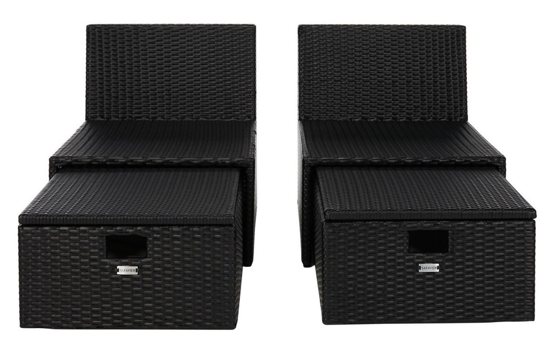 Pramla Outdoor Sette With Ottoman/Black - Cool Stuff & Accessories