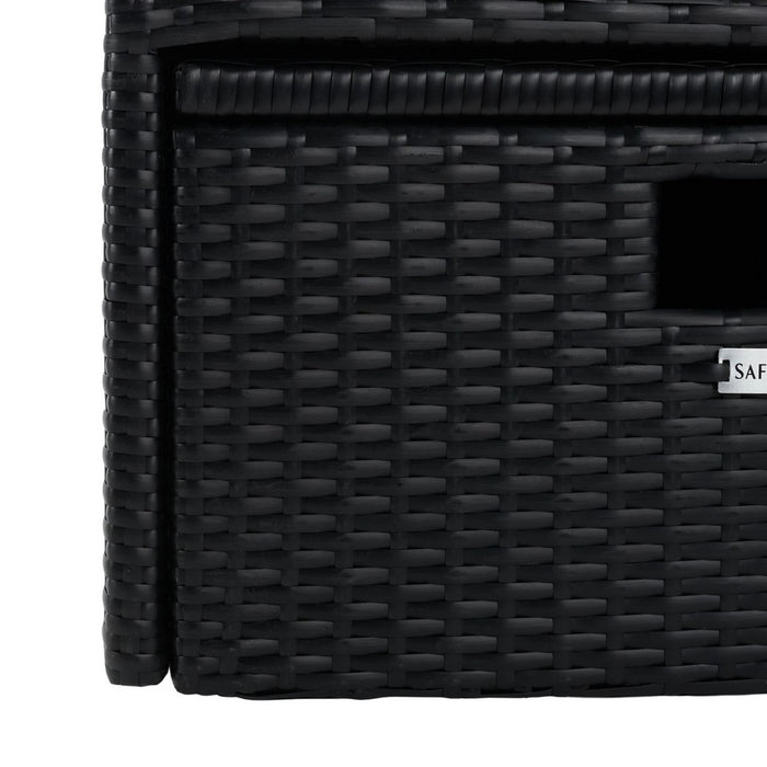 Pramla Outdoor Sette With Ottoman/Black - Cool Stuff & Accessories