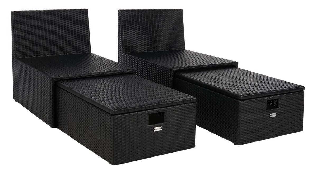 Pramla Outdoor Sette With Ottoman/Black - Cool Stuff & Accessories