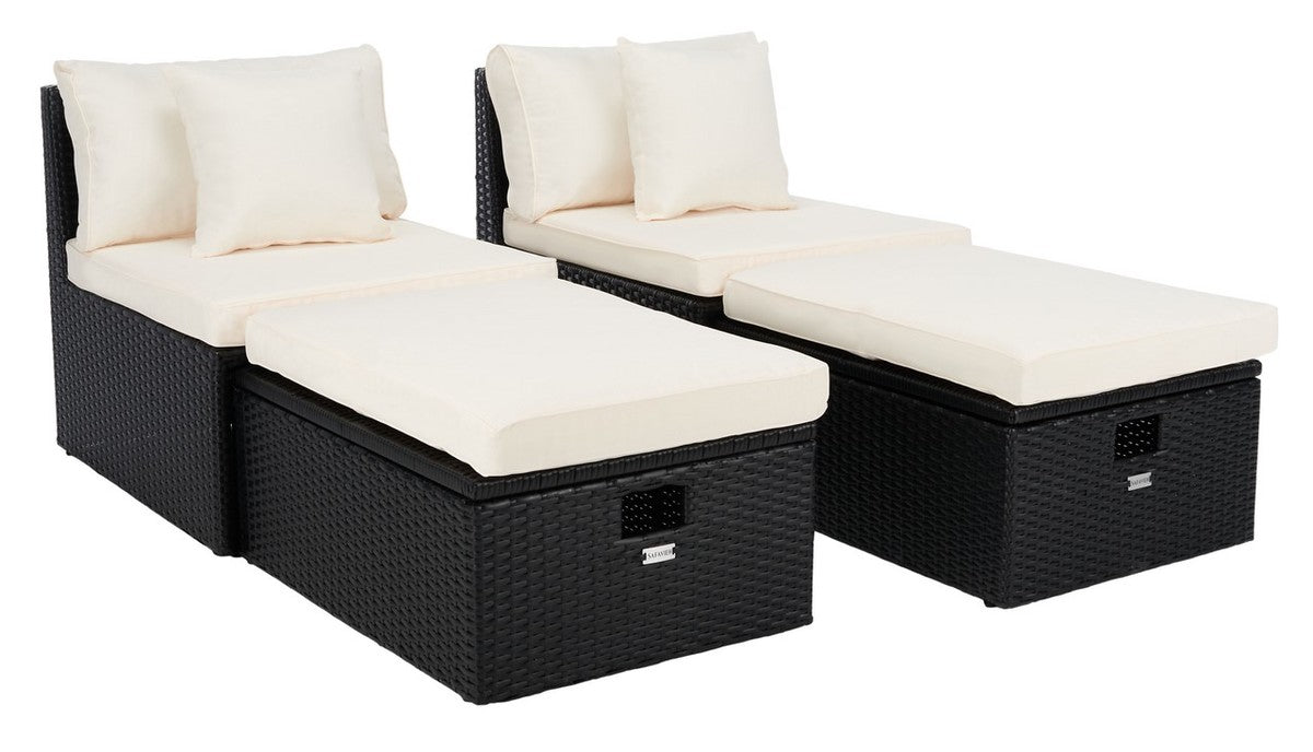 Pramla Outdoor Sette With Ottoman/Black - Cool Stuff & Accessories