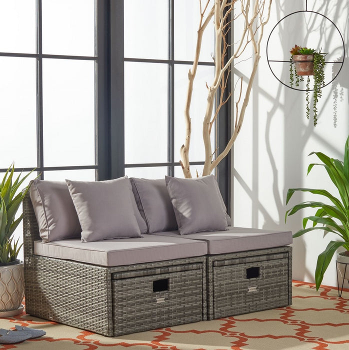 Pramla Outdoor Sette With Ottoman/Grey - Cool Stuff & Accessories