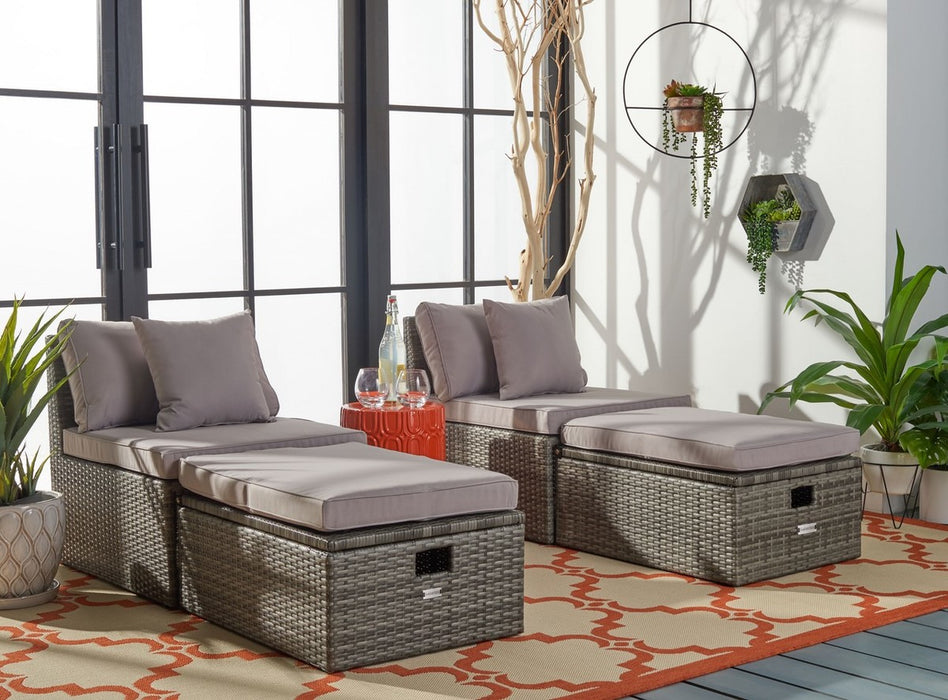 Pramla Outdoor Sette With Ottoman/Grey - Cool Stuff & Accessories