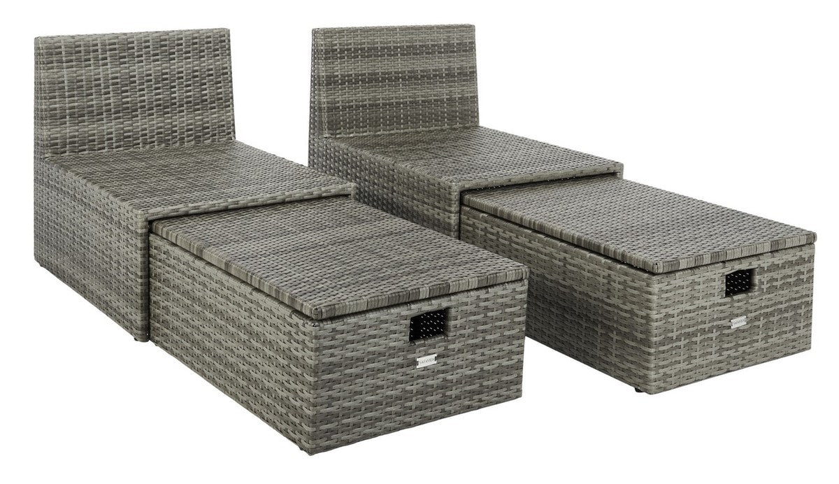 Pramla Outdoor Sette With Ottoman/Grey - Cool Stuff & Accessories