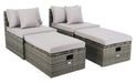Pramla Outdoor Sette With Ottoman/Grey - Cool Stuff & Accessories