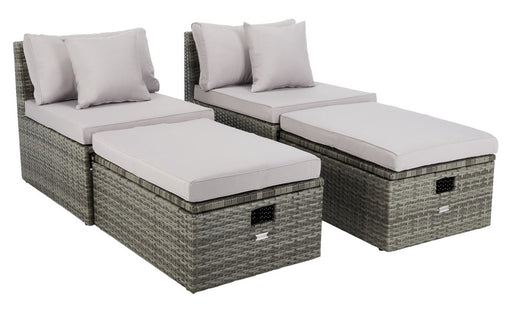 Pramla Outdoor Sette With Ottoman/Grey - Cool Stuff & Accessories
