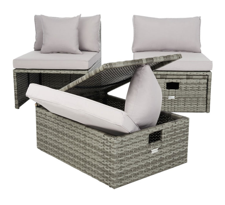 Pramla Outdoor Sette With Ottoman/Grey - Cool Stuff & Accessories
